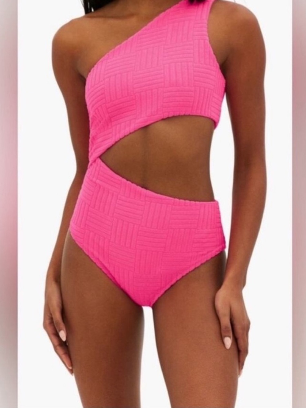 Beach Riot Celine Cut Out One Shoulder One-Piece Swimsuit Size L